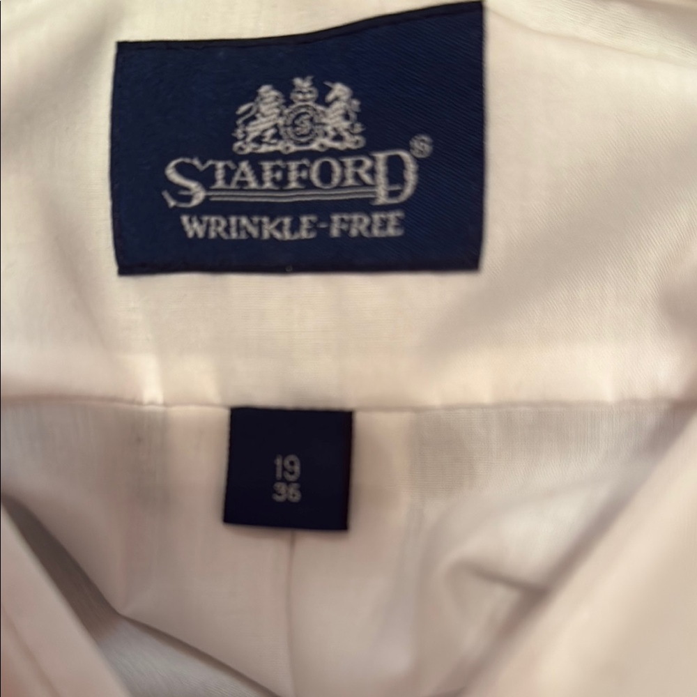 Stafford Men's Dress Shirt - White - Picture 8 of 8